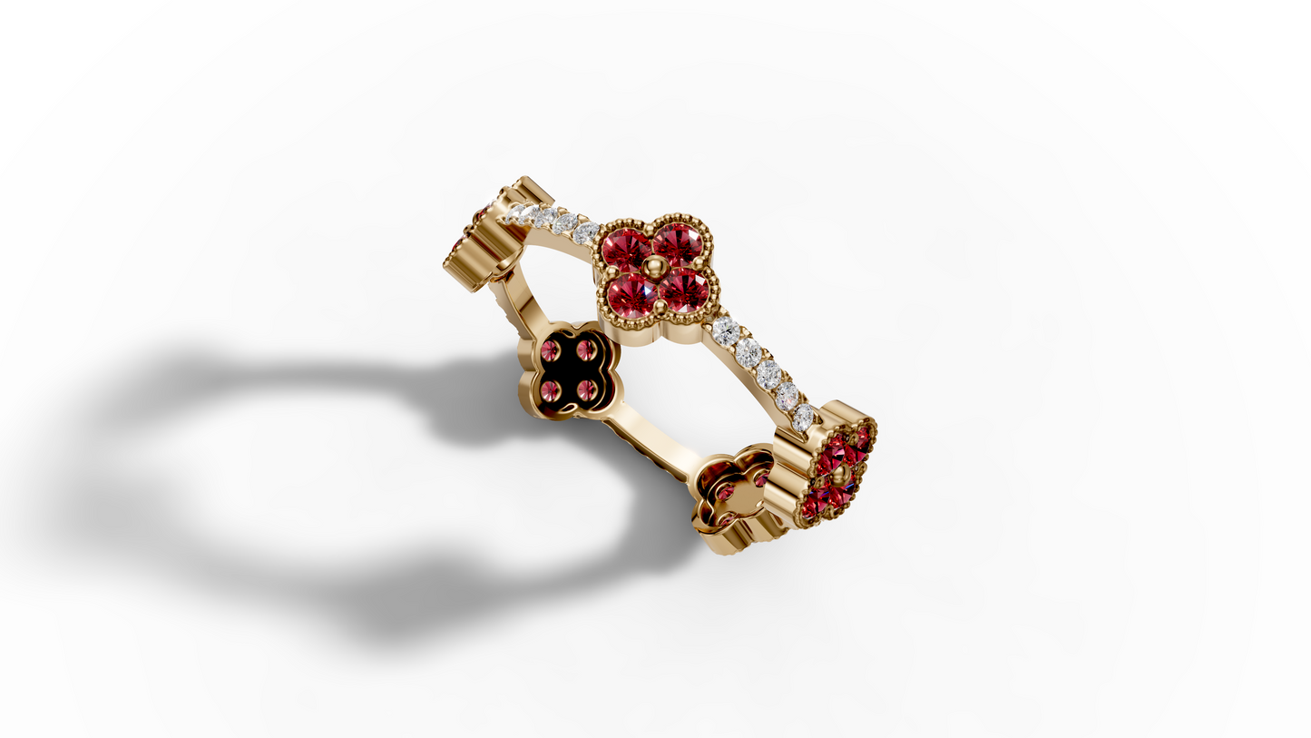 Ruby And Diamond ring