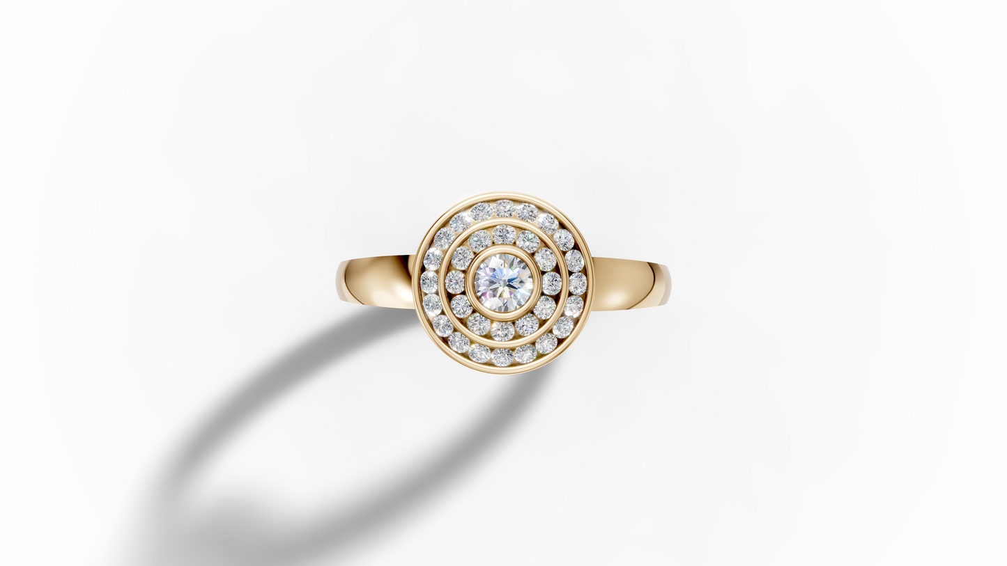 0.33 Ct Channel Setting Style Diamond Ring
