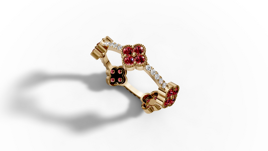 Ruby And Diamond ring