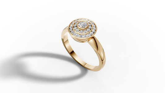 0.33 Ct Channel Setting Style Diamond Ring